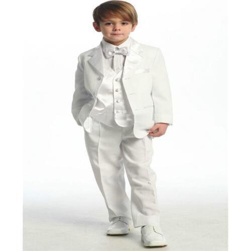 New wedding suit boy kid white tuxedos shawl lapel boys suits two piece Children slim fit two button kids blazer