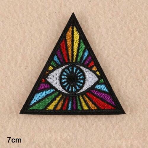 Colorful Eye Iron On Embroidered Clothes Patches For Clothing Stickers Garment Wholesale