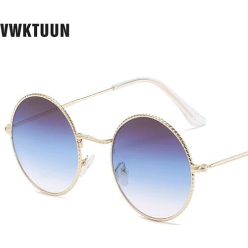 VWKTUUN Round Sunglasses Women Men Colorful Shades Driver Driving Eyewear Vintage Thin Frame Sunglasses Outdoor Sport Eyewear