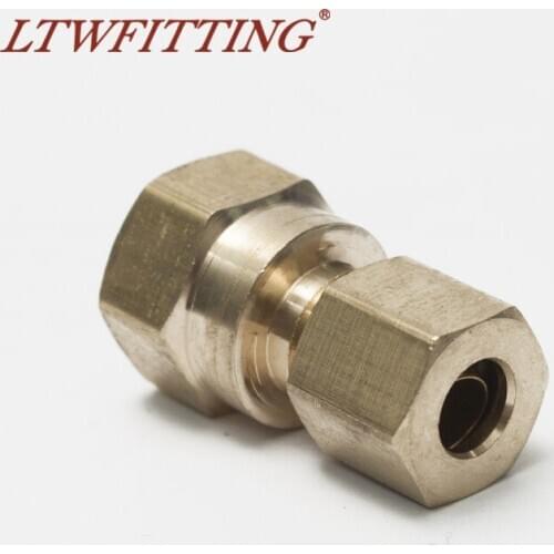 LTWFITTING Brass 1/4" OD x 1/4" Female NPT Compression Connector Fitting