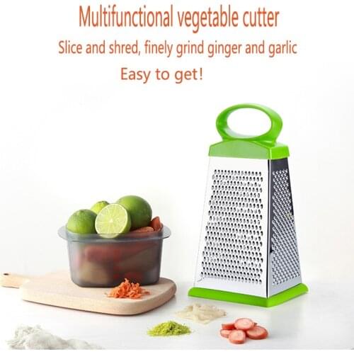 Multifunctional stainless steel four-sided grater lemon potato shredder fruit and vegetable peeling knife kitchen gadget