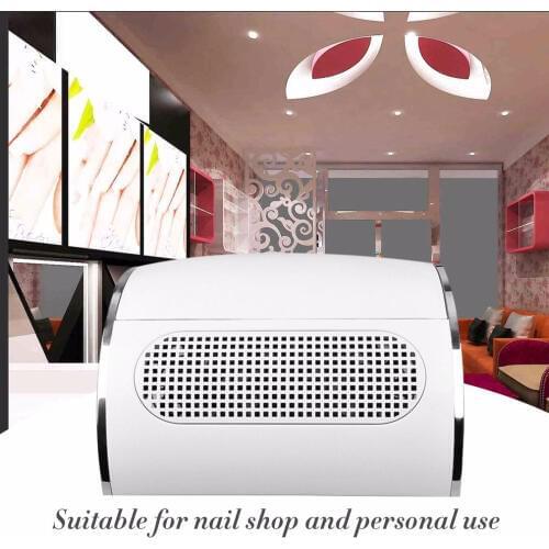 Strong Nail Suction Dust Collector Large Size Powerful Nail Vacuum Cleaner Machine 3 Fans With 2 Bags EU/US Plug Salon Cleaning