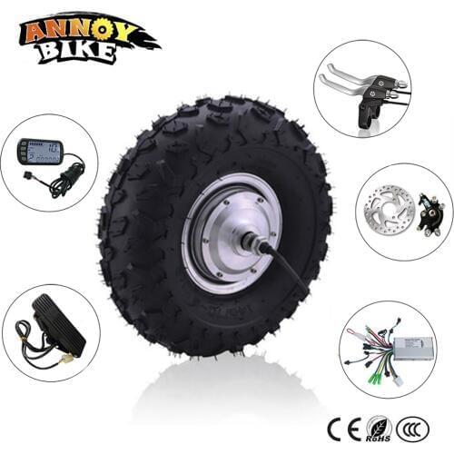 14.5 inch Electric Bicycle Non-gear hub motor 36v 350w 500w 800w motor kit electric scooter wheelchair motor With Foot Pedal