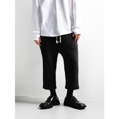 Mens casual sports pants fashion trend urban youth loose large straight tube wide leg pants
