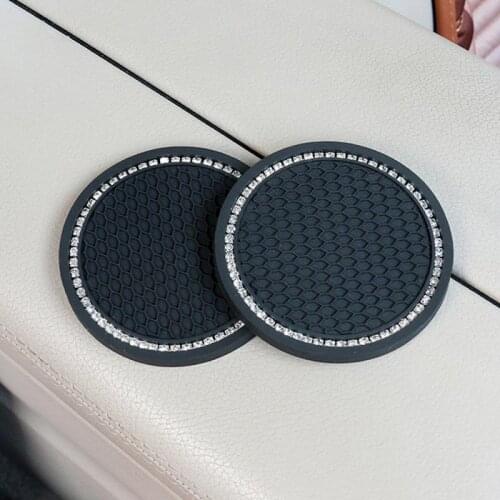 2021 New Car Anti-Slip Mat Diamond Honeycomb Water Coaster Creative Cute Storage Mat Car Anti-slip Mat Interior