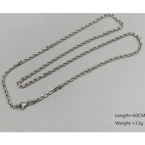 Mens and Women Chain Fashion Steel Tone Stainless Steel Oval Necklace Accessories Top quality Fashion Jewelry DIY Making 60cm