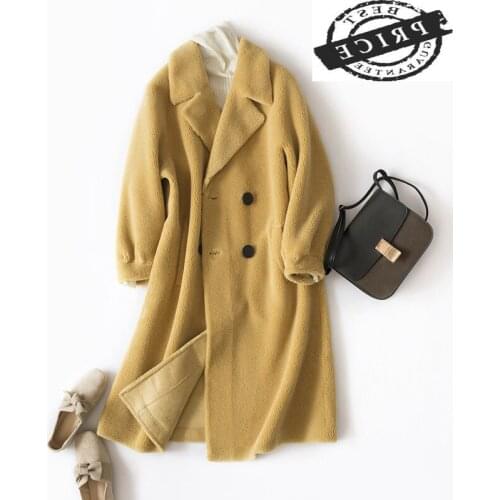 Real Fur Coat Female Winter Wool Jacket Women Clothes 2021 Korean Vintage 100% Sheep Shearing Coats Autumn Fur Tops Hiver a30