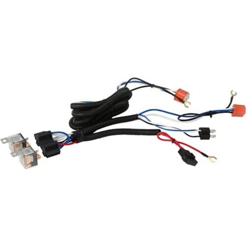 H4 Headlight 2 Headlight Relay Wiring Harness Car Light Bulb Socket Plug for Car Auto Headlight 24V