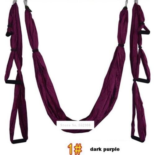 009 6 Handles Yoga Hammock Hanging Belt Parachute Fabric Yoga Inversion Trapeze Anti-Gravity Handstand Rope Nylon Hanging Belt