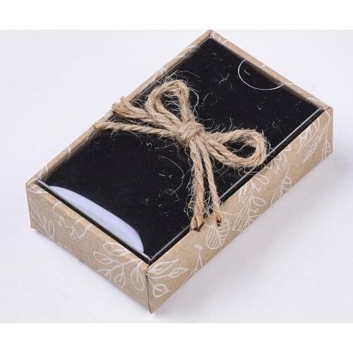 Clear Lid Jewelry Display Boxes Bowknot Gift Box Cardboard Carrying Storage Case with Black Sponge for Ring Necklace Earring