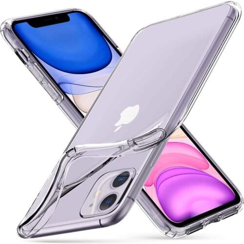 Crystal Clear Silicone Phone Case For iPhone 11 Pro Max XS X XR 8 PLUS 7 SE 2 2020 SE2 6S 6 iPhone11 Transparent Anti-Slip Cover