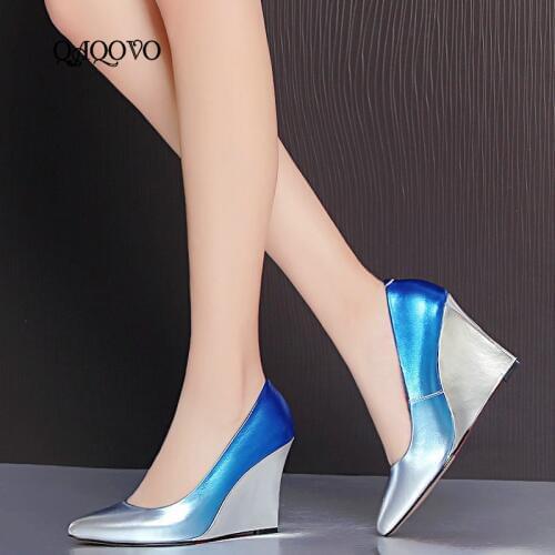 Кожаные туфли-лодочки Qaqovo China At AliExpress