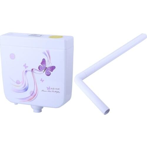 W34 Squatting Pan Water Tank Home Bathroom Wall-mounted Energy-saving Toilet Water Tank Accessories Flushing Squatting Pot Tank