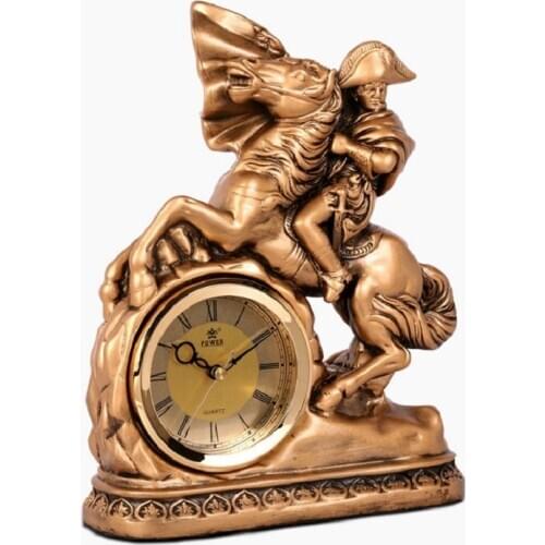 CHRISTMAS DECORATIONS FOR HOME CLOCK CRAFT CLOCK IMITATION COPPER CLOCK MUTE CREATIVITY LIVING ROOM DESK CLOCK ART DECORATION