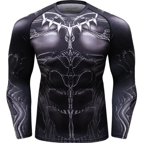 Brand New MMA Work Out Compression Rashguard T Shirt Men Exercise 3D Fitness Tights Bodybuild rash Guard