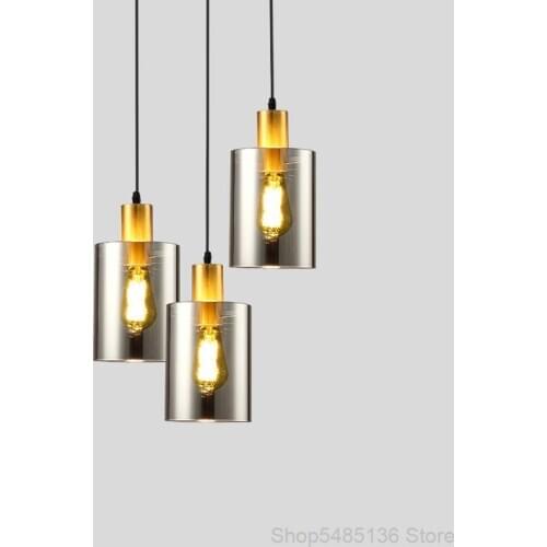 Modern LED Glass Pendant Light Living Room Decoration Bedroom Bedside Lamp Restaurant Cafe Hanging Lamp Kitchen Lighting Fixture