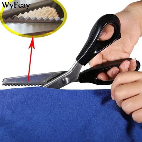 1Pcs 9inch Pinking Shears Sewing Cut Dressmaking Tailor Shear Leather Handicraft Fabric Upholstery Dressmaking Sewing Craft Tool