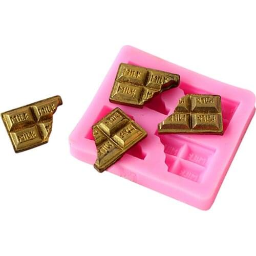 1PC Broken Chocolate Shaped Silicone Mold Cake Decoration Fondant Cake 3D Mold C145