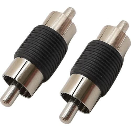 10Pcs Video Adapter RCA AV Male to Male Connector M/M Joiner Coupler Rca Dual Plug for CCTV camera Amplifier