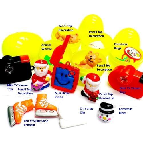 12X 2" Christmas X'Mas Toys Filled Capsules Vending Bulk Mix Prizes Pinata Boys Girls Kids Gift birthday party favor Carnival