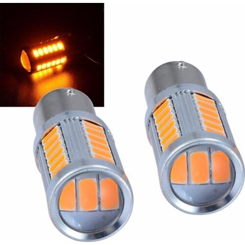 2pcs 1157 5630 33SMD LED Brake Stop Reverse Backup Turn Signal Light Bulb Amber Lamp DC12V