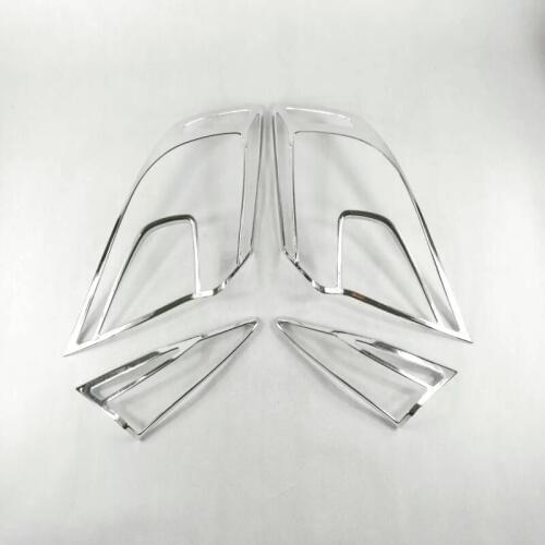 4pcs/set Car Styling ABS Chrome Rear Tail Light Lamp Frame Cover Trim Decoration Accessories For Honda Civic Sedan 10th 2016