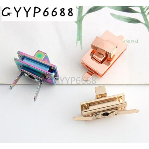 5-20sets 17*27mm 8 colors turn lock for purse bag accessories rainbow zinc alloy turn locks twist lock