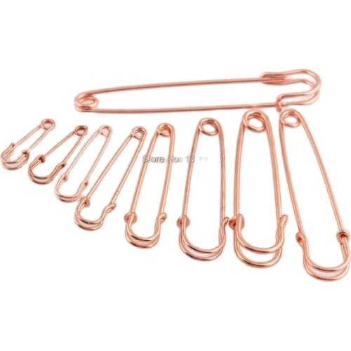 50pcs/lot Rose Gold Color Shawl pins metal Large metal Safety Pins brooch pins Label pins marking pins for garment accessories