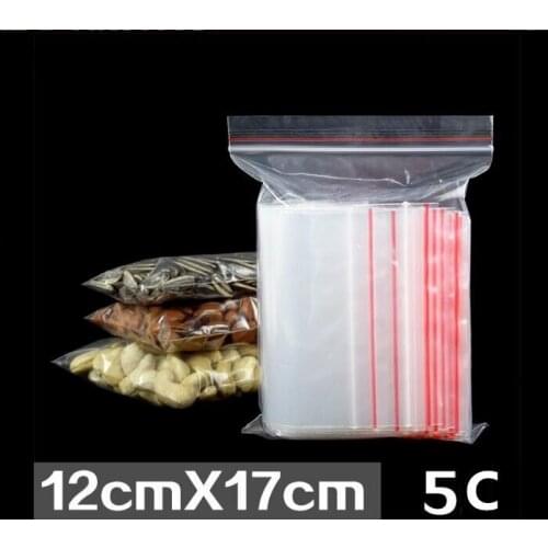 5C thick 4*6cm small plastic Jewelry bags mini Zipper Zipped Lock Bag cheap Reclosable Plastic Clear Poly Bags