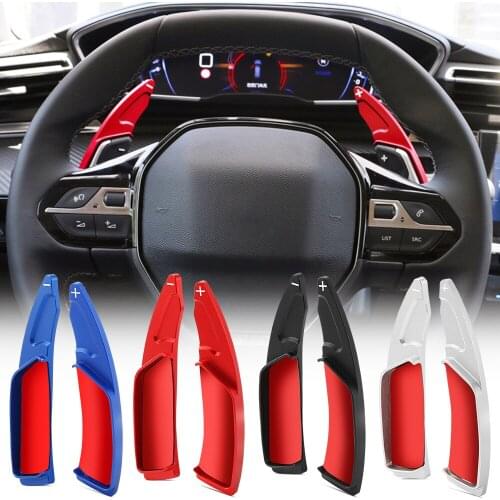 Car Shift Paddles For Peugeot 208 308 508 2008 3008 5008 GTi SW Allure Steering Wheel Shifter Extension Car Stickers Accessories