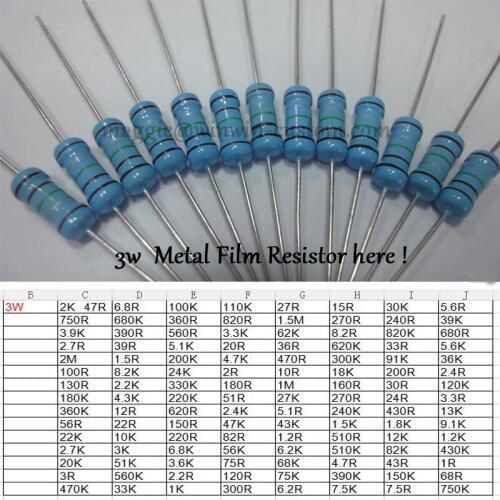 Free Shipping 100pcs 27K DIP Resistors Colored ring 3W 27k 1% Metal Film Resistor other value pls check page