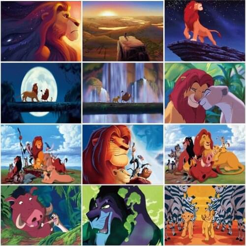 Disney Cartoon Simba Diamond Painting The Lion King Full Square/Round Diamond Mosaic Childrens Room Decor Handwork