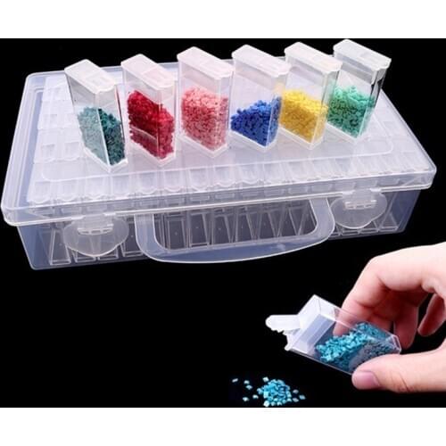 Diamond Painting Storage Containers, Portable Bead Storage Container 64 Gird Diamond Painting Accessories