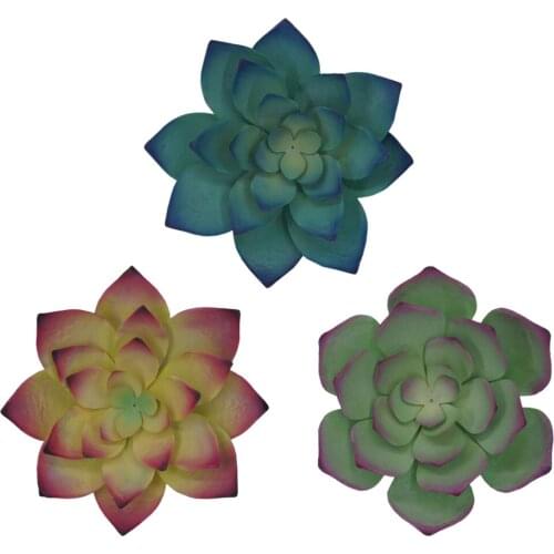 36cm Metal Wall Art Decor Iron Succulent Plant Garden Home Bathroom Bedroom Wall Hanging Sculpture for Indoor and Outdoor