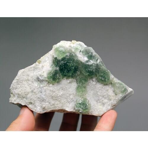 365g Natural rare Stepped green fluorite mineral specimens Stones and crystals Healing crystal