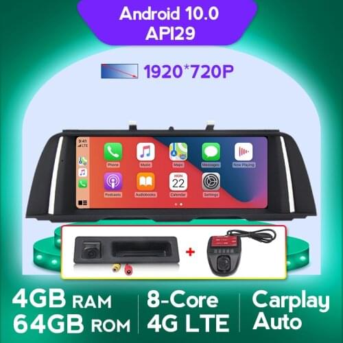 NaviFly 10.25“ IPS Android 10.0 Car Multimedia Player For BMW 5 Series F10/F11/520 (2011-2016) 1920*720 Carplay + Auto
