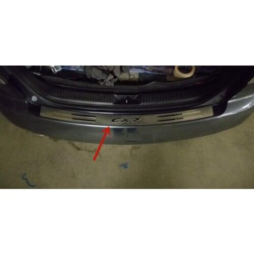 Stainless steel car trunk threshold shield anti-scratch protection car accessories For Mazda CX-7 2008-2014