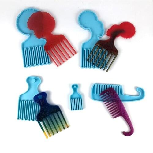 NEW Transparent Silicone Mould Dried Flower Resin Decorative Craft DIY Girl comb Mold epoxy resin molds for jewelry