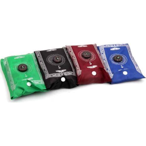 Portable Prayer Rug Waterproof Pocket Muslim Prayer Rug Mat Blanket with Pouch Oxford Fabric100*60cm