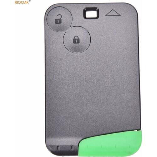 RIOOAK New 2 Buttons Smart Card for Renault Laguna Remote Key Fob 433MHz ID46 PCF7947 Chip