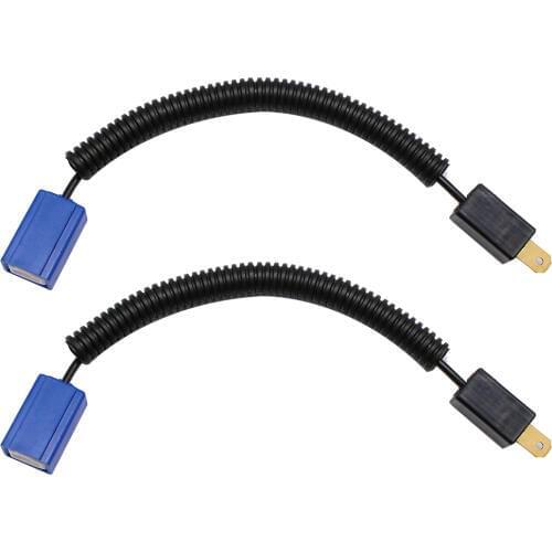 YUNPICAR H1 H3 H27 Extension Wiring Harness Connector Wire Socket Pigtail for LED Headlight Replacement Kit（pack of 2