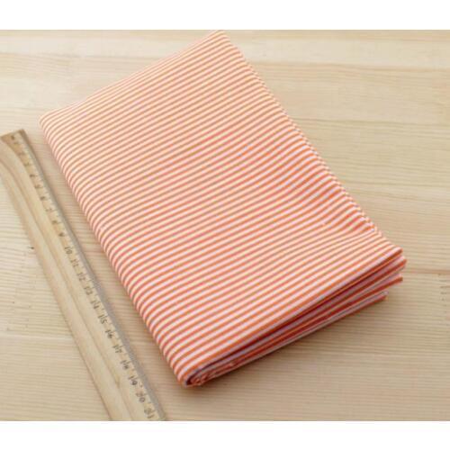 Art Work Fat Quarter for DIY Doll Clothing Patchwork Cuted Print Orange Strips Designs Sewing Pink Cotton Fabrics Dress