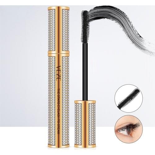 Black Mascara Waterproof Fiber Curling Makeup Easy to Smudge Mascara Beauty Cosmetics