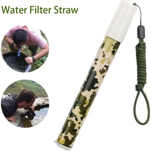 Outdoor Water Straw Filter Purifier Nozzle Water Wading Supplies Tools for Outdoor Camping Travel Emergency Prepping