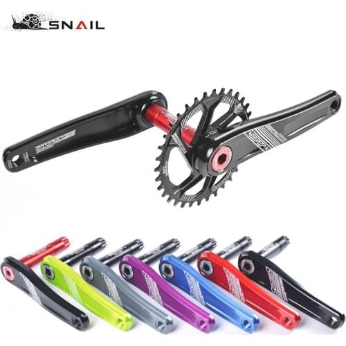 SNAIL Mountain Bike One Hollow Crankset CNC Ultra Light GXP Crank 104bcd Direct Mount Disc xx1 Positive and Negative Gear