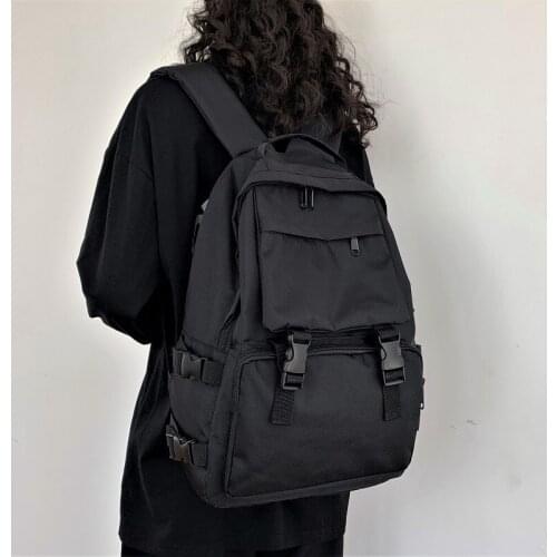 Large capacity Harajuku style school bag female student tooling bag backpack male trendy cool backpack