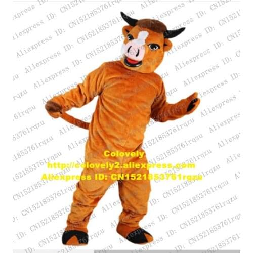 Yellow Kerbau Buffalo Bison Wild Ox Bull Cattle Calf Mascot Costume Adult Cartoon Television Theme Musical Pantomime zz8055