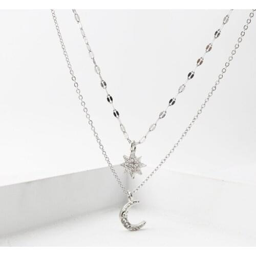 Star Moon Butterfly Accessories For Women цепь на шею Female Necklace Vintage Chains And Necklaces Mens Chain Aesthetic Jewelry