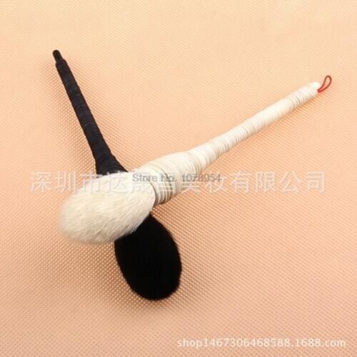 By ems or dhl 100pcs Tapered Blush Powder Brush Face Cosmetic Make up Goat Hair Rattan Brush Tool