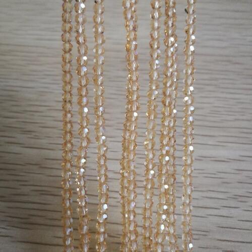 3mm 4mm Golden Champagne Colour 32 Faceted Ball Beads Machine Cut Crystal Glass Beads 31 Kinds Colors For You Choosing